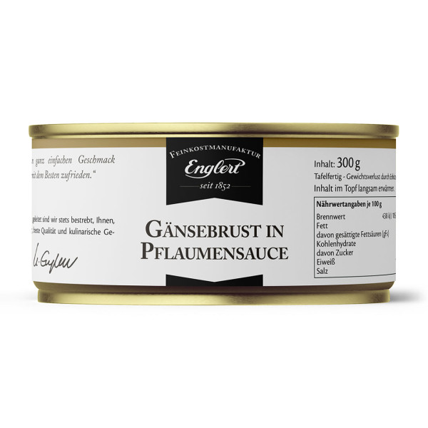 Gänsebrust in Pflaumensauce, 300g / Dose